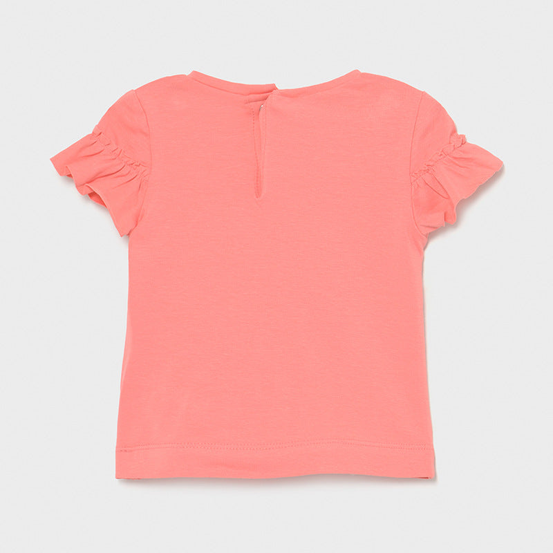 Mayoral Baby Girl SS21 Coral Flower T-shirt 1082