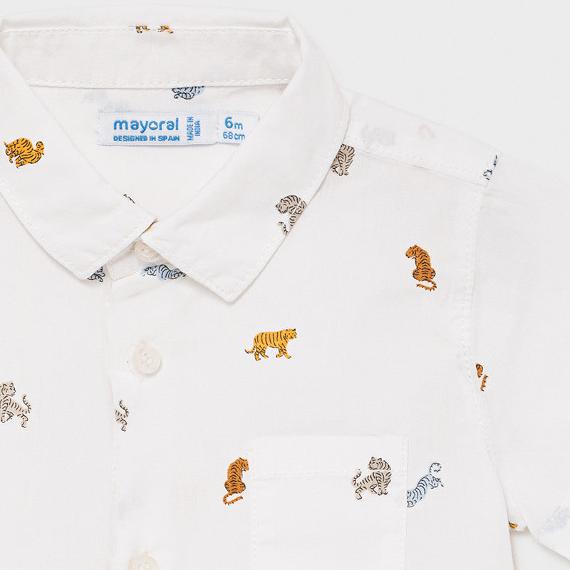 Mayoral Baby Boy SS21 Tiger Print Shirt 1114