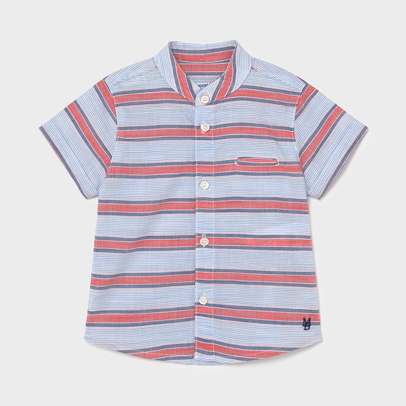 Mayoral Baby Boy SS21 Red Stripe Shirt 1115