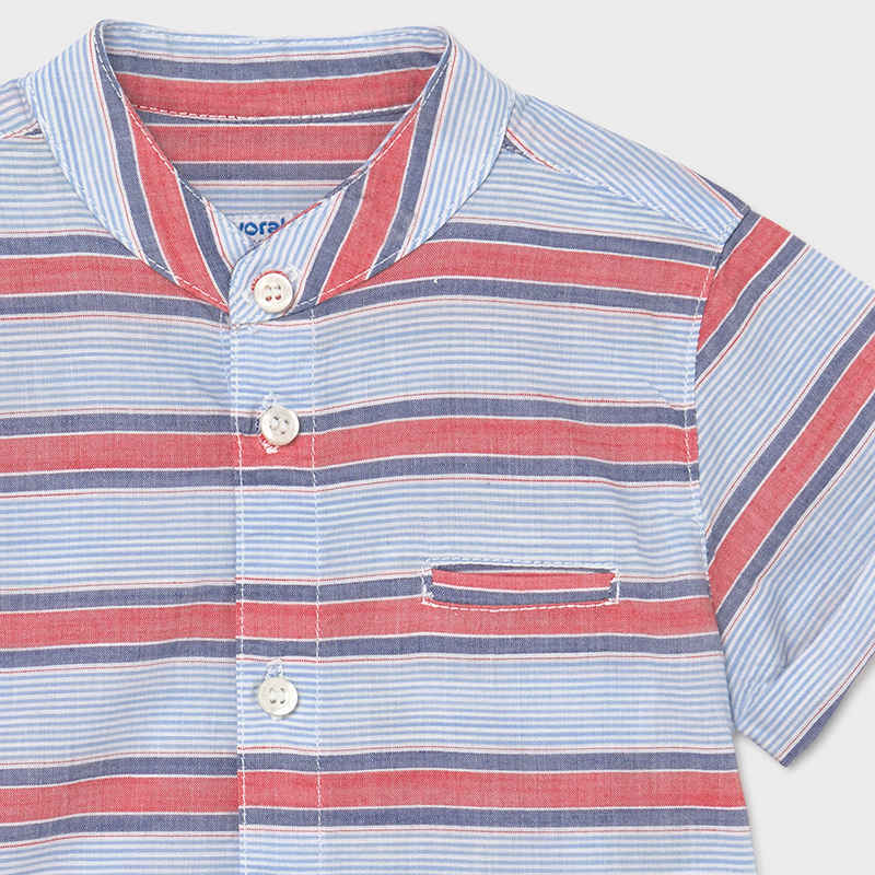 Mayoral Baby Boy SS21 Red Stripe Shirt 1115