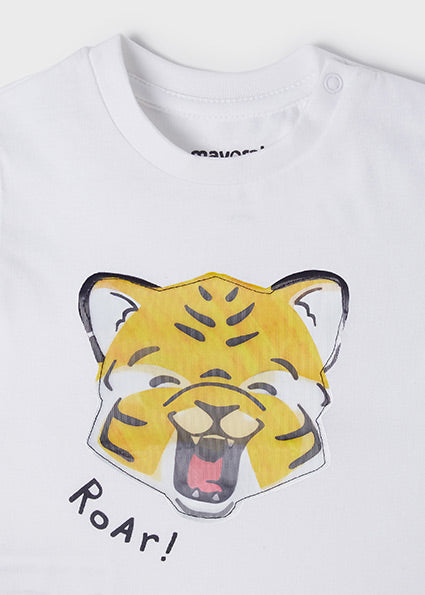 Mayoral Baby Boy SS22 White Tiger T-shirt 1014