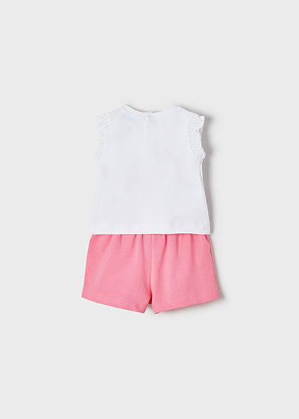Mayoral Baby Girl SS22 Pink Short Set 1241