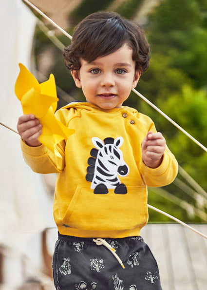 Mayoral Baby Boy SS22 Yellow Zebra Hoodie 1402