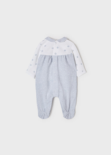 Mayoral Baby Girl SS22 Grey Polka Dot All in One 1602