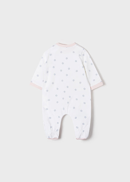 Mayoral Baby Girl SS22 2 Pk Grey Polka Dot Sleepsuits 1607