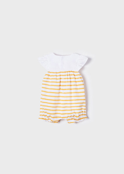Mayoral Baby Girl SS22 2 Pk Yellow Rompers 1618