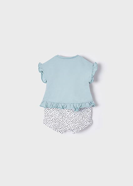 Mayoral Baby Girl SS22 4pc Mint Polka Dot sets 1624