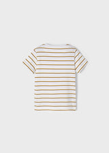 Mayoral Boy SS22 Orange Striped T-shirt 3004