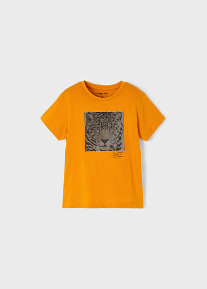 Mayoral Boy SS22 Orange Leopard T-shirt 3005