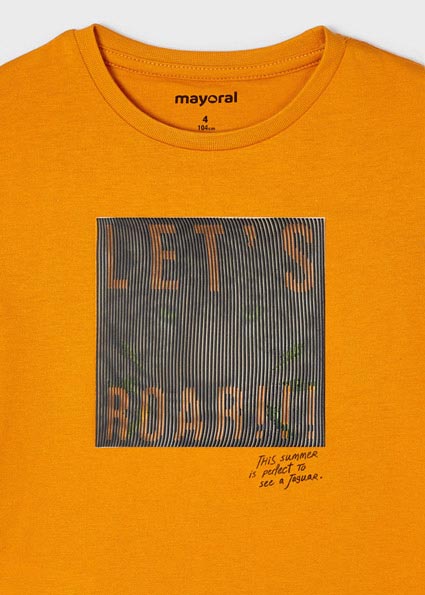 Mayoral Boy SS22 Orange Leopard T-shirt 3005