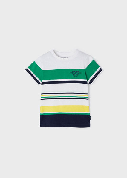 Mayoral Boy SS22 Green Stripe T-shirt 3009