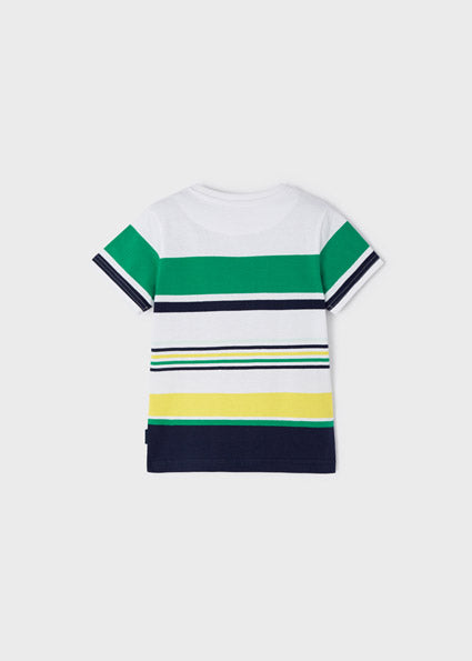 Mayoral Boy SS22 Green Stripe T-shirt 3009
