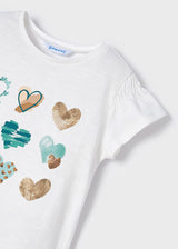 Mayoral Girl SS22 Heart T-Shirt 3031