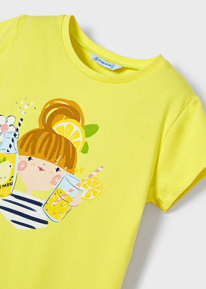 Mayoral Girl SS22 Lemon Printed T-shirt 3048