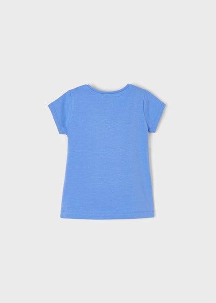 Mayoral Girl SS22 Capri Blue Printed T-shirt 3048