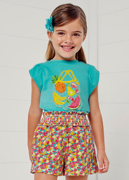 Mayoral Girl SS22 Turquoise Fruit Top 3053