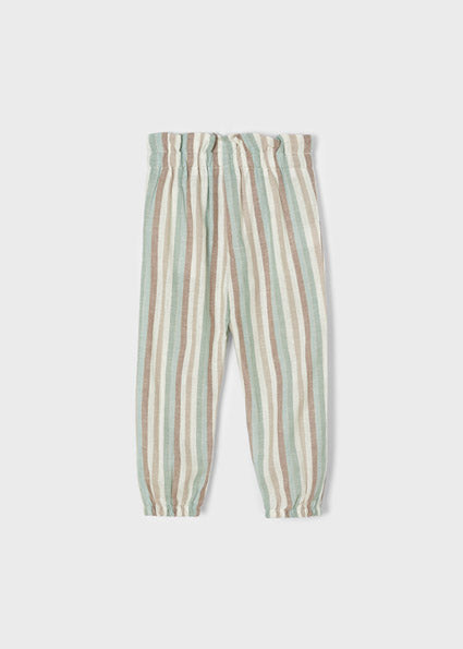Mayoral Girl SS22 Striped Linen Trousers 3588