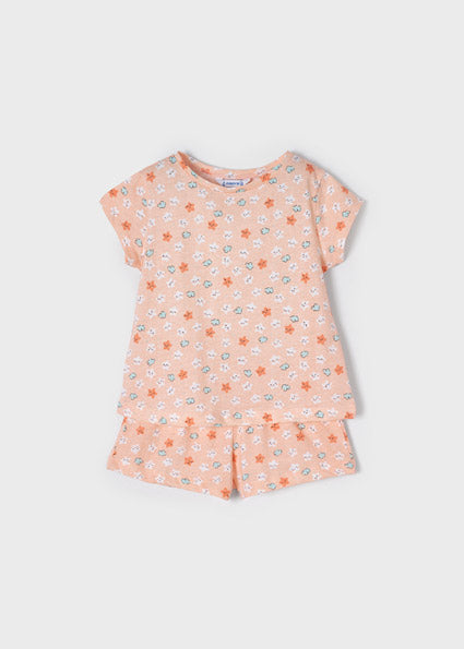Mayoral Girl SS22 Peach Print Pajamas 3751