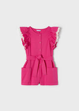 Mayoral Girl SS22 Magenta Playsuit 3835