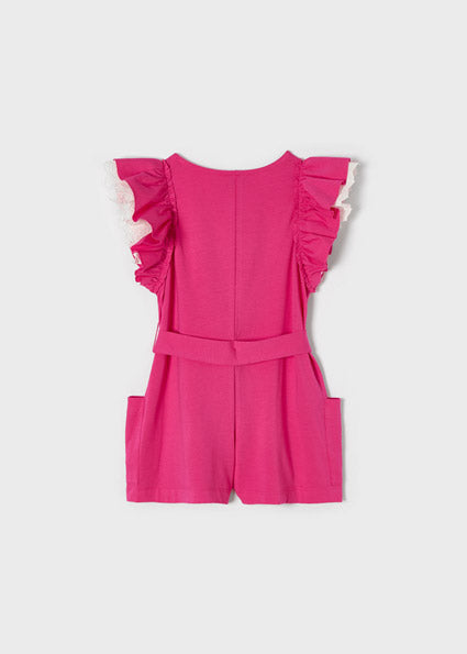 Mayoral Girl SS22 Magenta Playsuit 3835