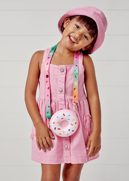 Mayoral Girl SS22 Pink Butterfly Dress with Hat 3907