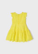 Mayoral Girl SS22 Lemon Embroidered Dress 3923