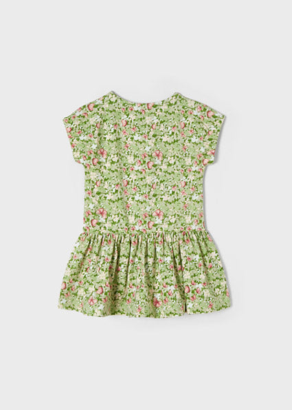 Mayoral Girl SS22 Green Floral Dress 3943