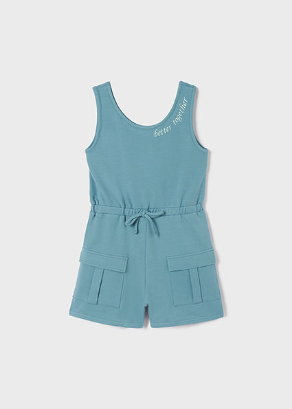 Mayoral Girl SS22 Teal Playsuit 6835