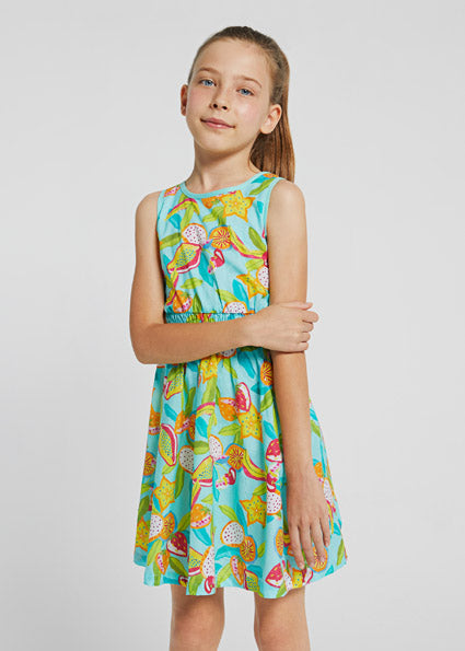 Mayoral Girl Fruit Patterned Dress 6986