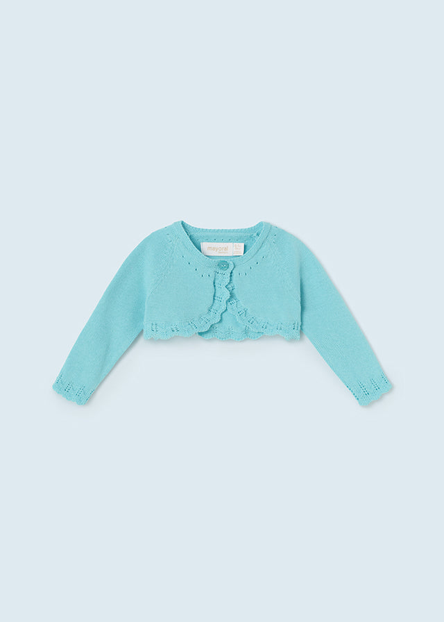 Mayoral Baby Girl Aqua Knitted Cardigan 318