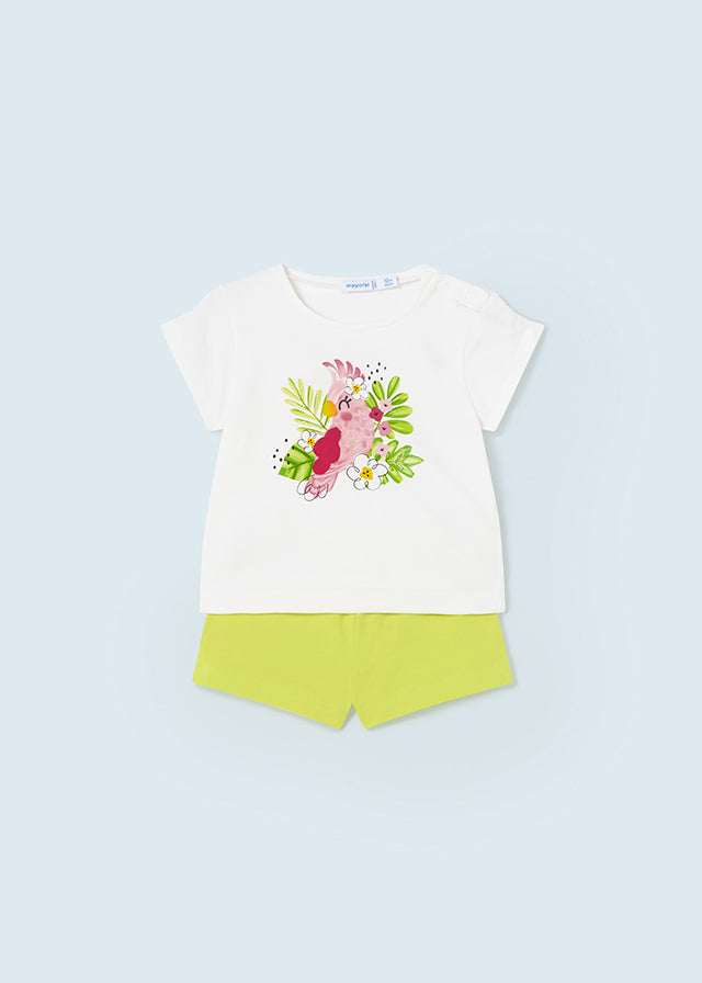 Mayoral Baby Girl SS23 Lime Short Set 1276
