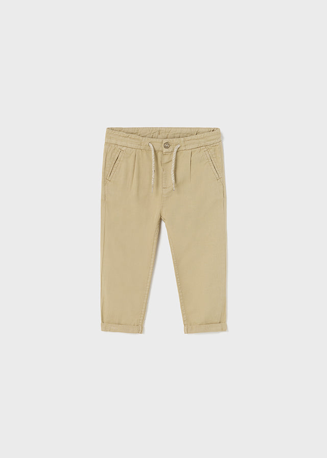 Mayoral Baby Boy SS23 Beige Linen Trousers 1524
