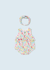 Mayoral Baby Girl Floral Bodysuit & Headband 1691