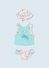 Mayoral Baby Girl Floral Swim Set & Hat 1692