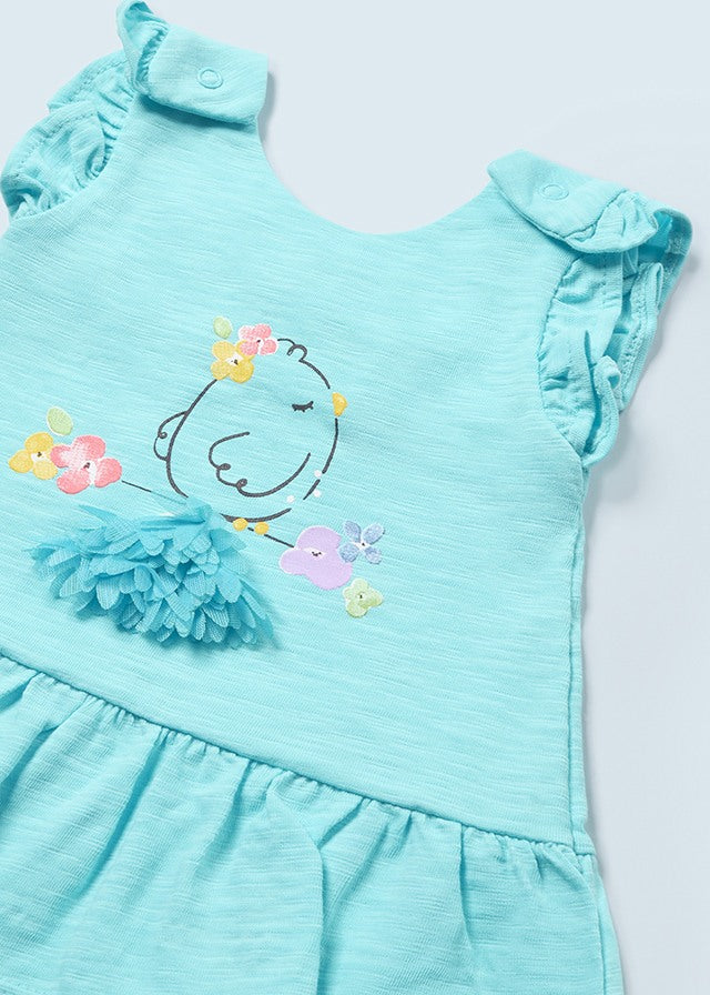 Mayoral Baby Girl Turquoise Dress 1823