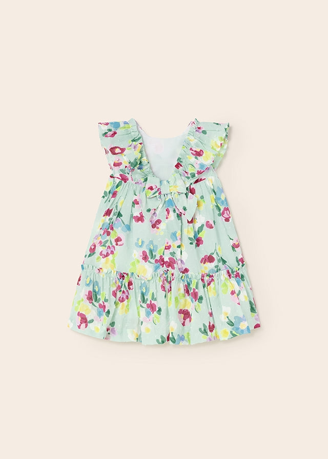 Mayoral Baby Girl Floral Aqua Dress 1961