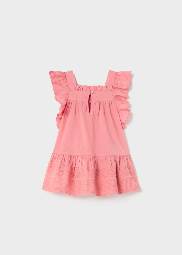 Mayoral Baby Girl SS23 Dusky Pink dress 1966