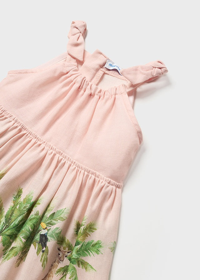 Mayoral Baby Girl SS23 Pink Printed dress 1967