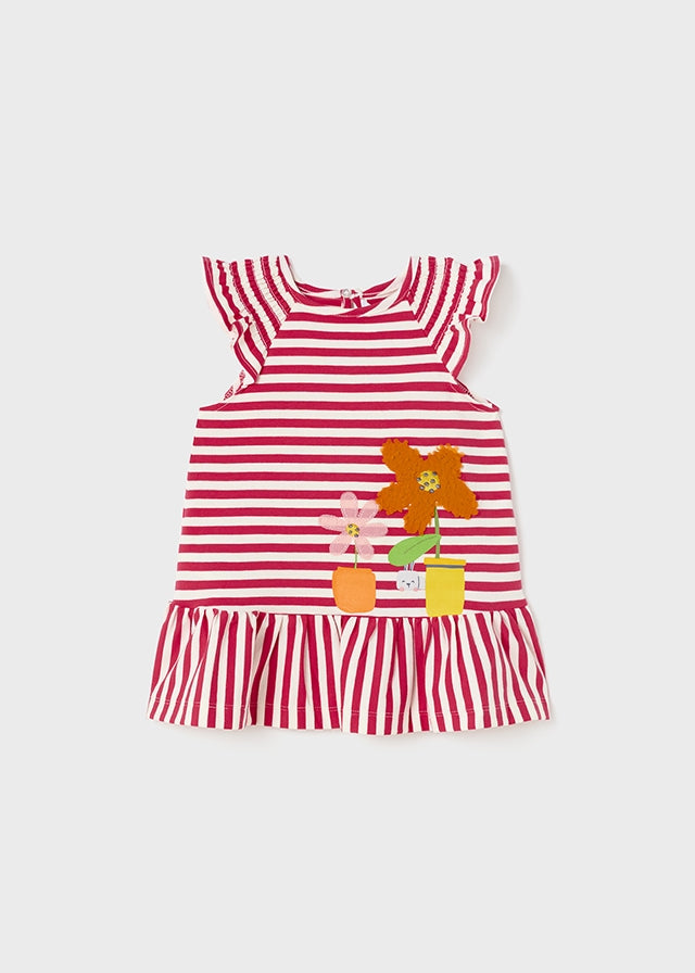 Mayoral Baby Girl Flower Striped Dress 1970