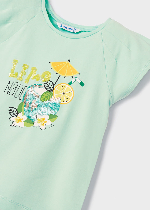 Mayoral Girl SS23 Aqua T-Shirt 3071