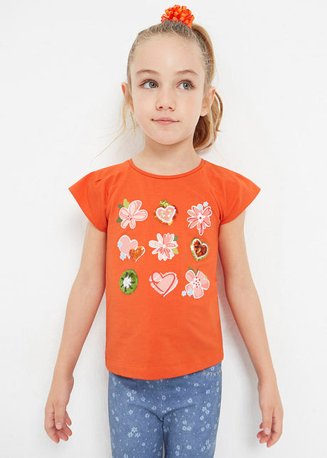 Mayoral Girl Orange T-Shirt 3071