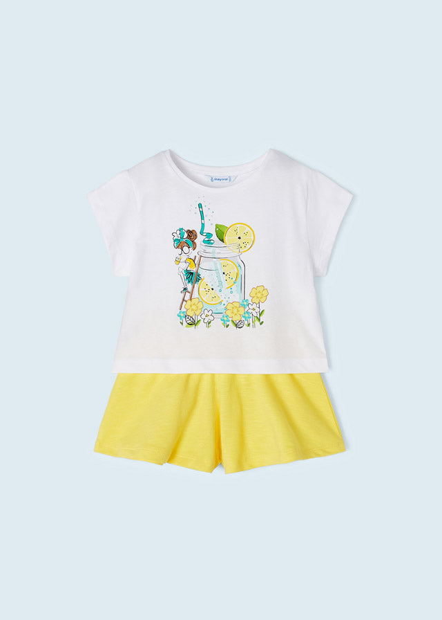 Mayoral Girl SS23 Lemon Short Set 3213