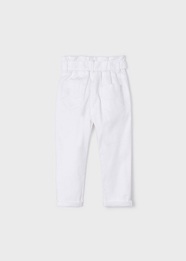 Mayoral Girl SS23 White Long Trousers 3502
