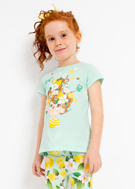 Mayoral Girl SS23 Aqua Lemon Print Legging Set 3787