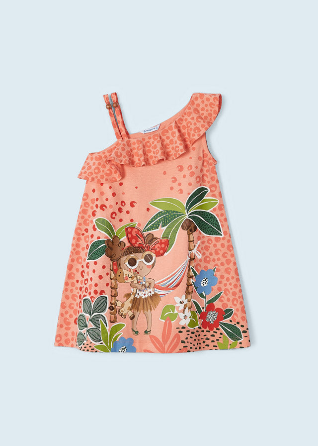 Mayoral Girl SS23 Peach Dress 3935