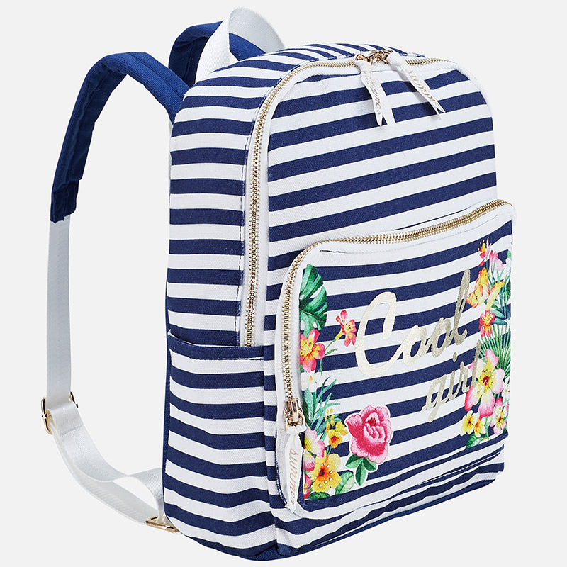 Mayoral Girl Nautical Stripe Backpack 10605