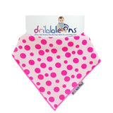 Dribble Ons Baby Dribble Bandana Style Bib 0m+ Pink Spot