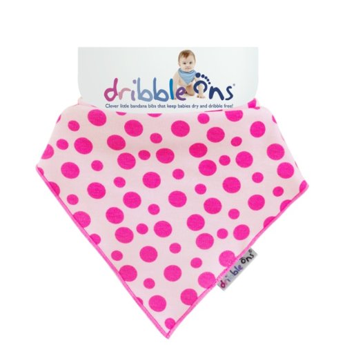 Dribble Ons Baby Dribble Bandana Style Bib 0m+ Pink Spot