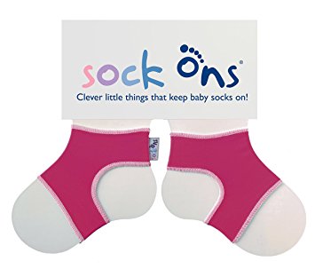 Sock Ons Keep Baby Socks on! Fuchsia