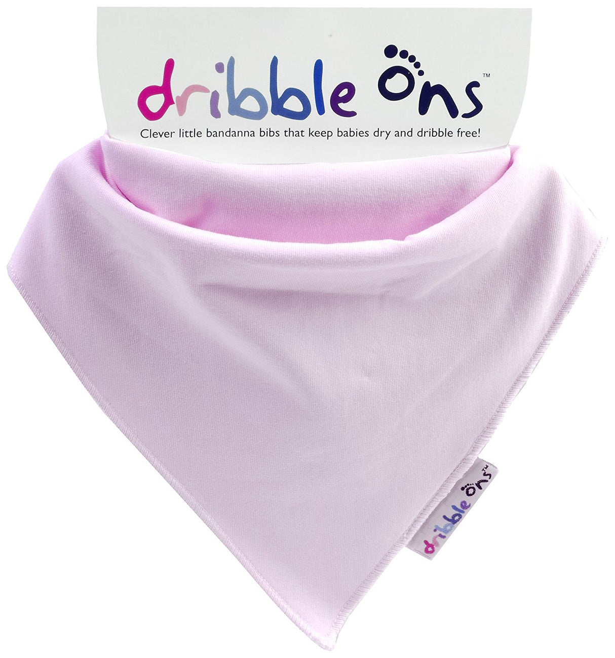 Dribble Ons Baby Dribble Bandana Style Bib 0m+ Baby Pink